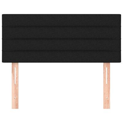 vidaXL Горна табла за легло, черна, 80x5x78/88 см, плат