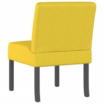 vidaXL Ниско кресло, светложълто, текстил