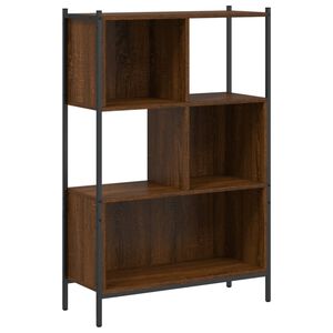 vidaXL Библиотека, кафяв дъб, 72x28x109 см, инженерно дърво