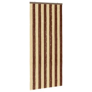 vidaXL Мрежа против насекоми Шенил Кафяв и бежов 100 x 230 cm 100% ПП