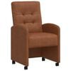 vidaXL Столове с Колела 2 бр. Изкуствена Кафяво 58 x 67 x 97 см
