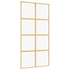 vidaXL Плъзгаща се врата 102,5x205 см прозрачно ESG стъкло и алуминий