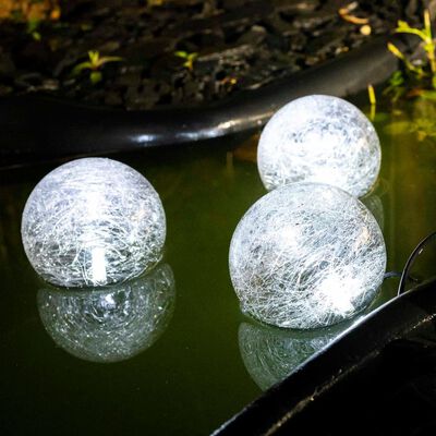 HI Соларна LED плаваща лампа за езеро, 9 см