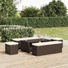 vidaXL Табуретки с възглавници 2 бр кафяви 40x30x40 см полиратан