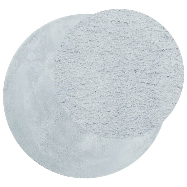 vidaXL Килим HUARTE с къс косъм, мек и миещ се, син, &Oslash; 80 см