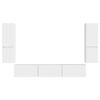 vidaXL Комплект ТВ шкаф 4 pcs Лъскаво бяло Инженерно дърво