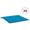 vidaXL Възглавници за столове 6 бр сини 50x50x3 см Оксфорд плат