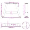 vidaXL Крака за масичка за кафе, А-образни, 2 бр., 40 x (30-31) см, стомана