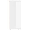vidaXL Служебен шкаф Лъскаво бяло 59 x 35 x 80.5 см Инженерно дърво