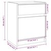 vidaXL Нощни шкафчета, 2 бр, черни, 40x31x50 см, борово дърво масив