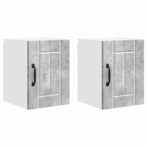 vidaXL Стенен шкаф LUCCA 2 pcs Бетонно сиво 30 x 31 x 40 см