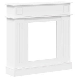 vidaXL Рамка за камина Бяло 102 x 26 x 100 см Инженерна дървесина
