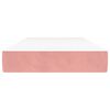 vidaXL Матрак за легло с покет пружини розов 90x190x20 см кадифе