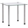 vidaXL Стифиращи маси, 3 бр, прозрачни, закалено стъкло