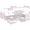vidaXL Градински Софа Комплект 9 pcs Бежово и светло сиво полиратан
