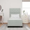 vidaXL Легло с пружинирана основа Светлосиво 100 x 200 cm Кадифе