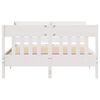 vidaXL Рамка за легло без матрак, бял, 150x200 см, бор масив