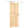 vidaXL Преплъзваща се врата Естествено и бяло 85 x 210 cm
