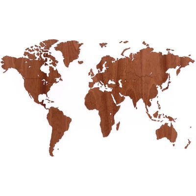 MiMi Innovations Карта на света стена дърво Exclusive сапели 130x78 см