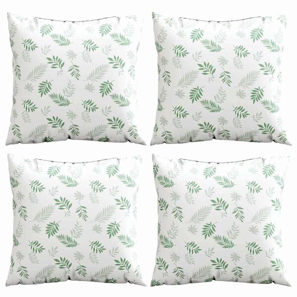 vidaXL Пухени възглавници Листо 4 pcs Мотив с листа 40 x 40 cm