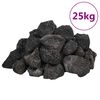 vidaXL Вулканични камъни 25 кг черни 3-5 см