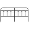 vidaXL Метална резервна табла за легло, черна, 200 см
