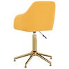 vidaXL Въртящи се трапезни столове, 6 бр, жълти, кадифе
