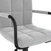 vidaXL Въртящи се трапезни столове, 2 бр, светлосиви, кадифе