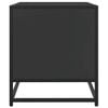 vidaXL ТB шкаф, черен, 61x40x46 см, инженерно дърво и метал