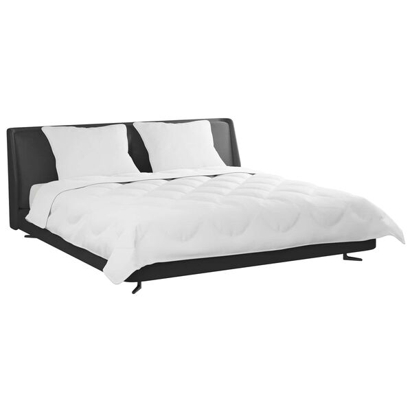 vidaXL Комплект завивки с възглавница 3 pcs Бяло Микрофибър и пух