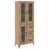 vidaXL Висок шкаф Дъб 69,5 x 34 x 180 см Инженерна дървесина