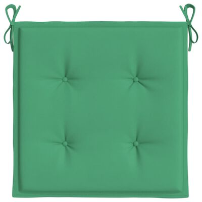 vidaXL Възглавници за столове 6 бр зелени 40x40x3 см Оксфорд плат