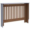 vidaXL Калъф за радиатор 2 pcs Сив 112 x 19 x 81,5 см Инженерно дърво