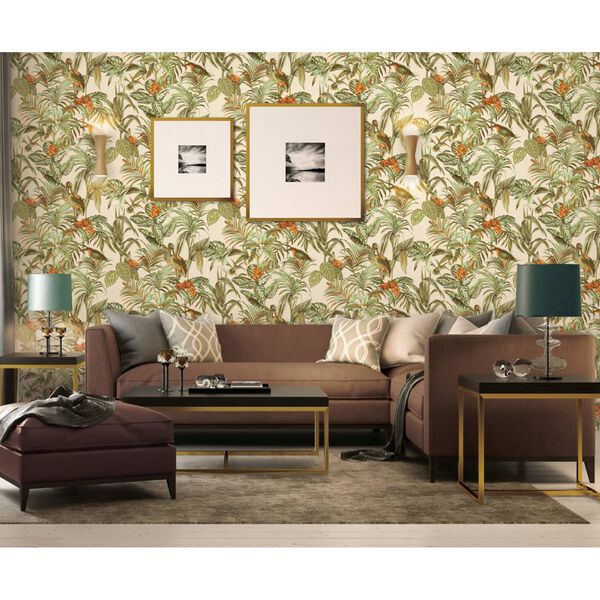 DUTCH WALLCOVERINGS Тапет "Райска птица", зелен