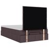 vidaXL Османска легло с матрак и LED, тъмнокафяво, 120x200 см, плат