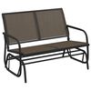 vidaXL Градинска пейка кафява 120,5x76x86,5 см текстилен и стомана