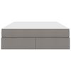 vidaXL Легло с място за съхранение и матрак Таупе 140 x 190 cm