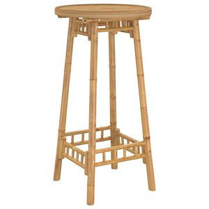 vidaXL Градинска бар маса, кръгла, &Oslash;55x100 см, бамбук