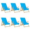 vidaXL Плажни кърпи 6 бр тюркоаз 60x135 см текстил 400 GSM
