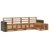 vidaXL Комплект дивани за открито 5 pcs Натурално