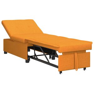 vidaXL Разтегателен диван с матрак Тъмен жълт 194 x 50 x 82 см текстил