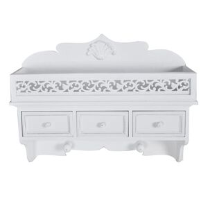 Стенен рафт закачалка с 3 чекмеджета и 2 куки