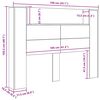 vidaXL Облегалка за глава с рафт Старо дърво 140 x 17 x 104,5 см