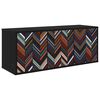 vidaXL Стенен телевизионен шкаф OMMEN 102 x 33 x 40 см Черен дъб