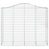 vidaXL Габионни кошници арка 25 бр 200x50x160/180см поцинковано желязо