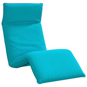 vidaXL Сгъваем шезлонг, тюркоаз, 175x54x8,5 см, оксфордски плат