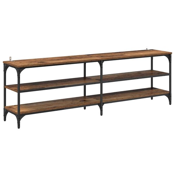 vidaXL ТВ шкаф Старо дърво 160 x 30 x 50 см