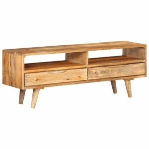 vidaXL ТВ шкаф, 110x30x41 см, мангово дърво масив