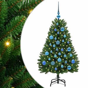 vidaXL С изкуствено коледно дърво 120 cm 150 LED светодиода Топло бяло