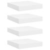 vidaXL Окачени стенни рафтове, 4 бр, бели, 23x23,5x3,8 см, МДФ